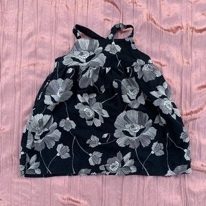 Old navy black and white floral print sundress